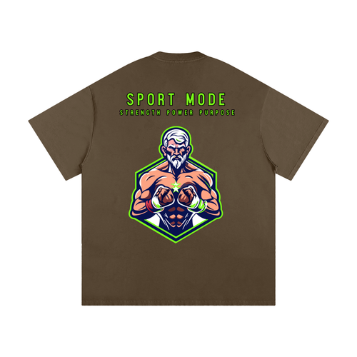 Green Glow Sport Mode Heavyweight Loose Fit T-Shirt