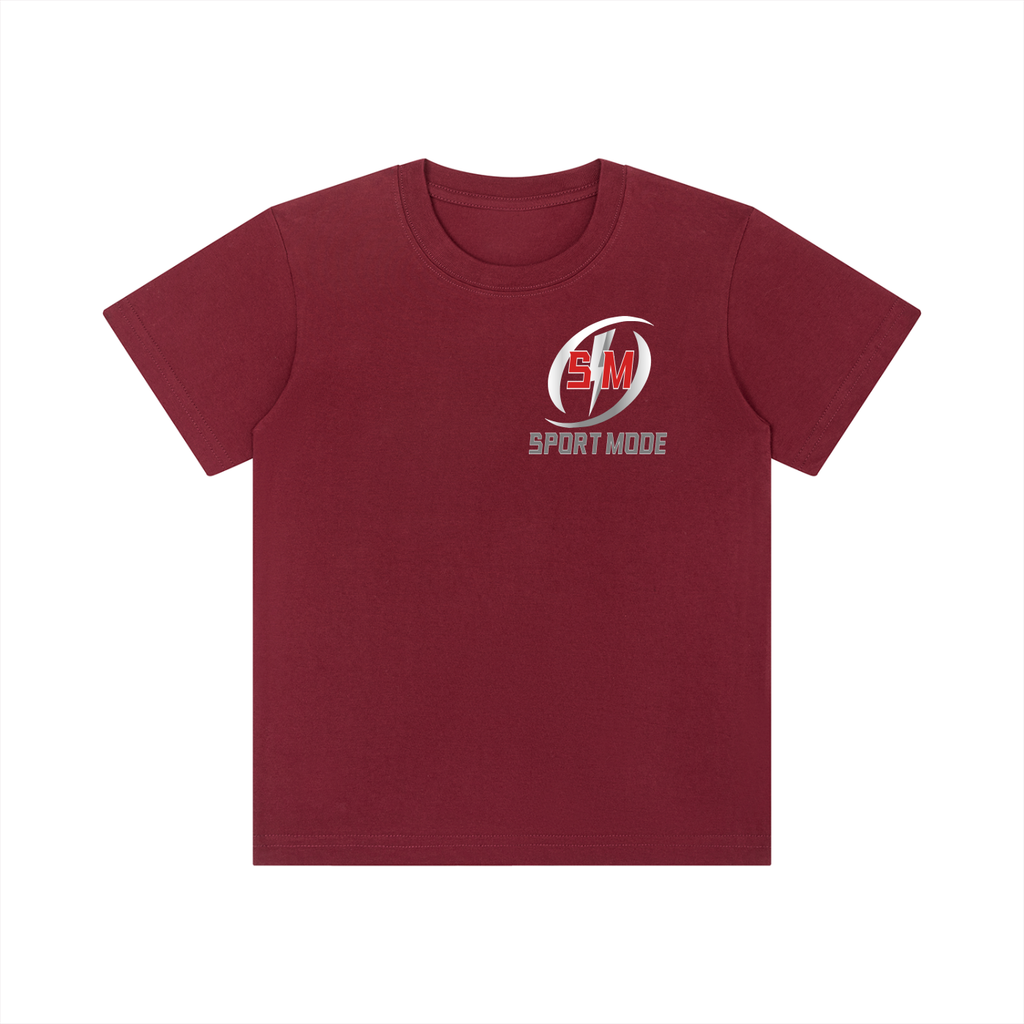 Red Wine Sport mode Kid's Crewneck Short Sleeve T-Shirt
