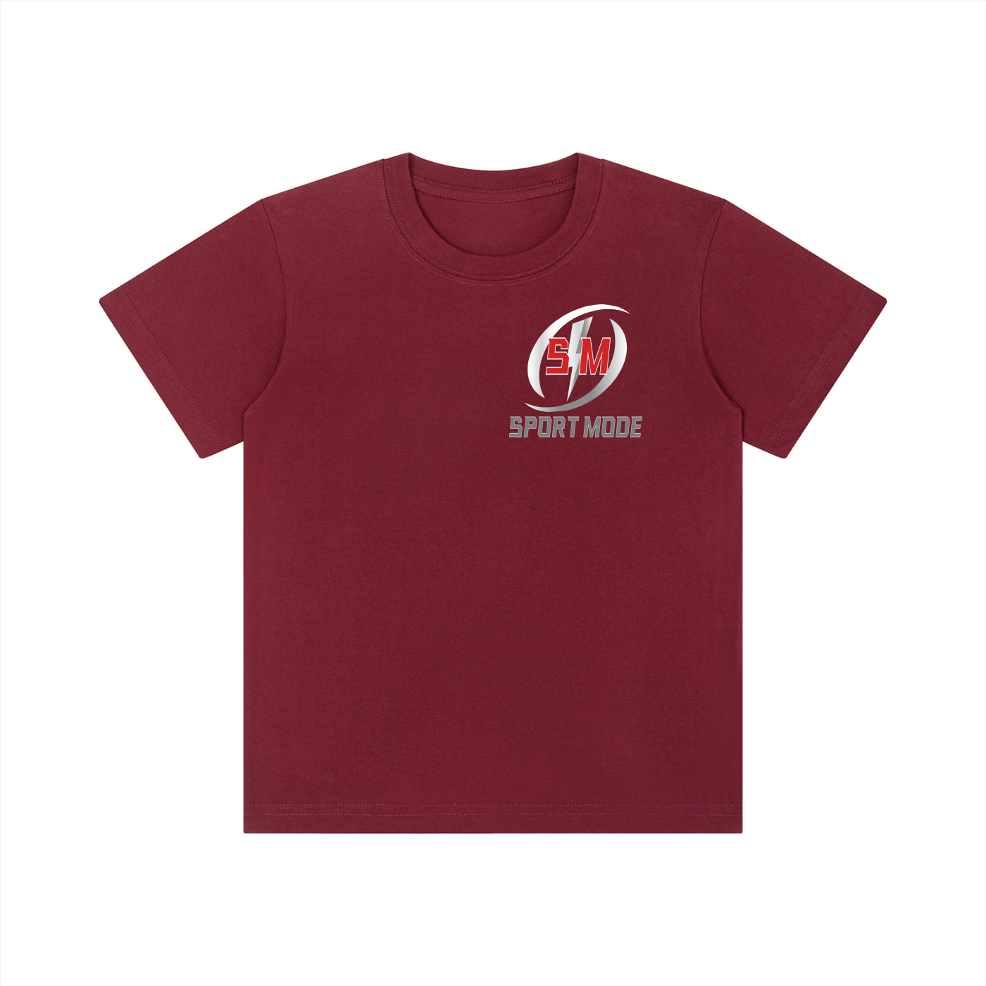 Red Wine Sport mode Kid's Crewneck Short Sleeve T-Shirt