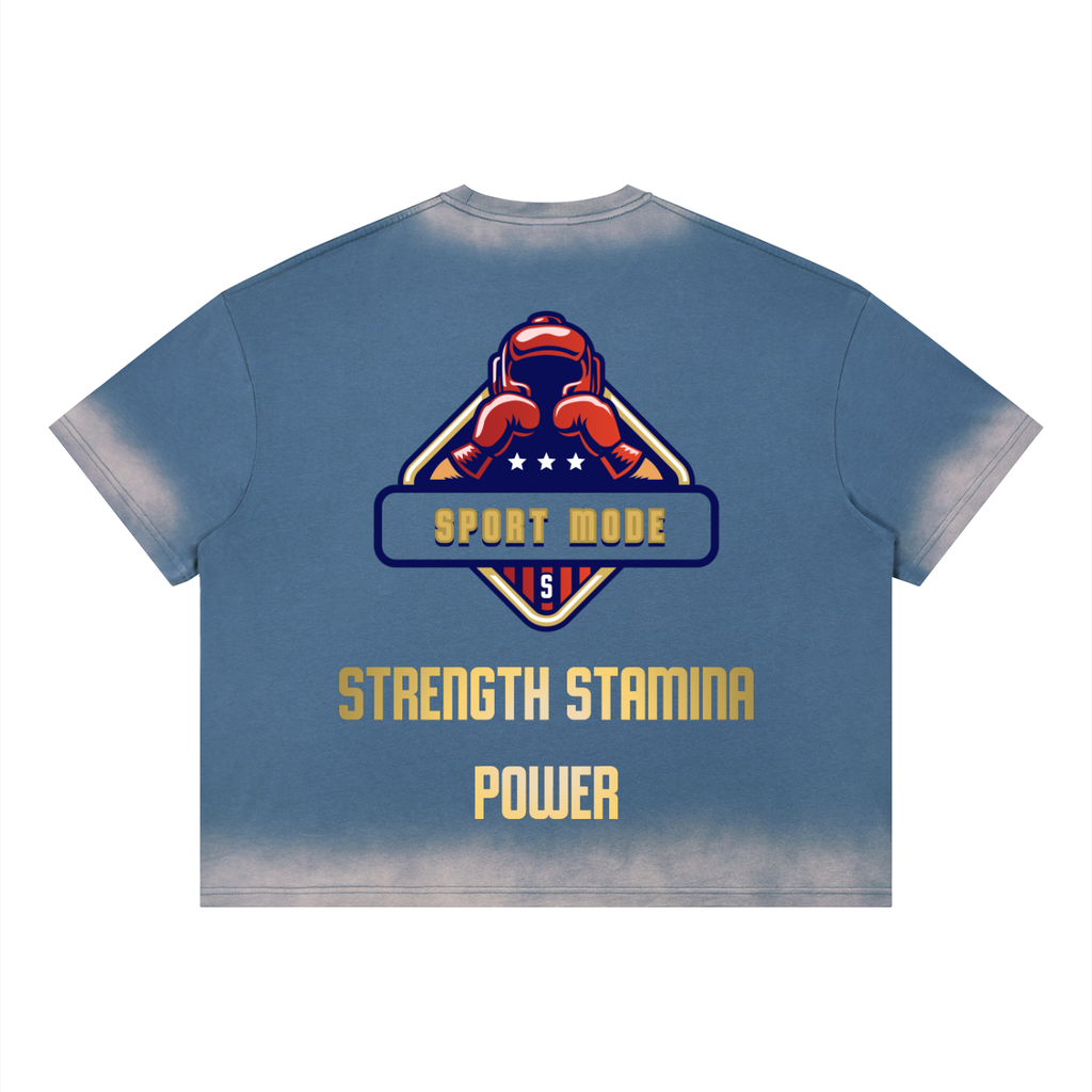 Golden Sport Mode Unisex Boxy Sunfade Vintage Wash T-Shirt