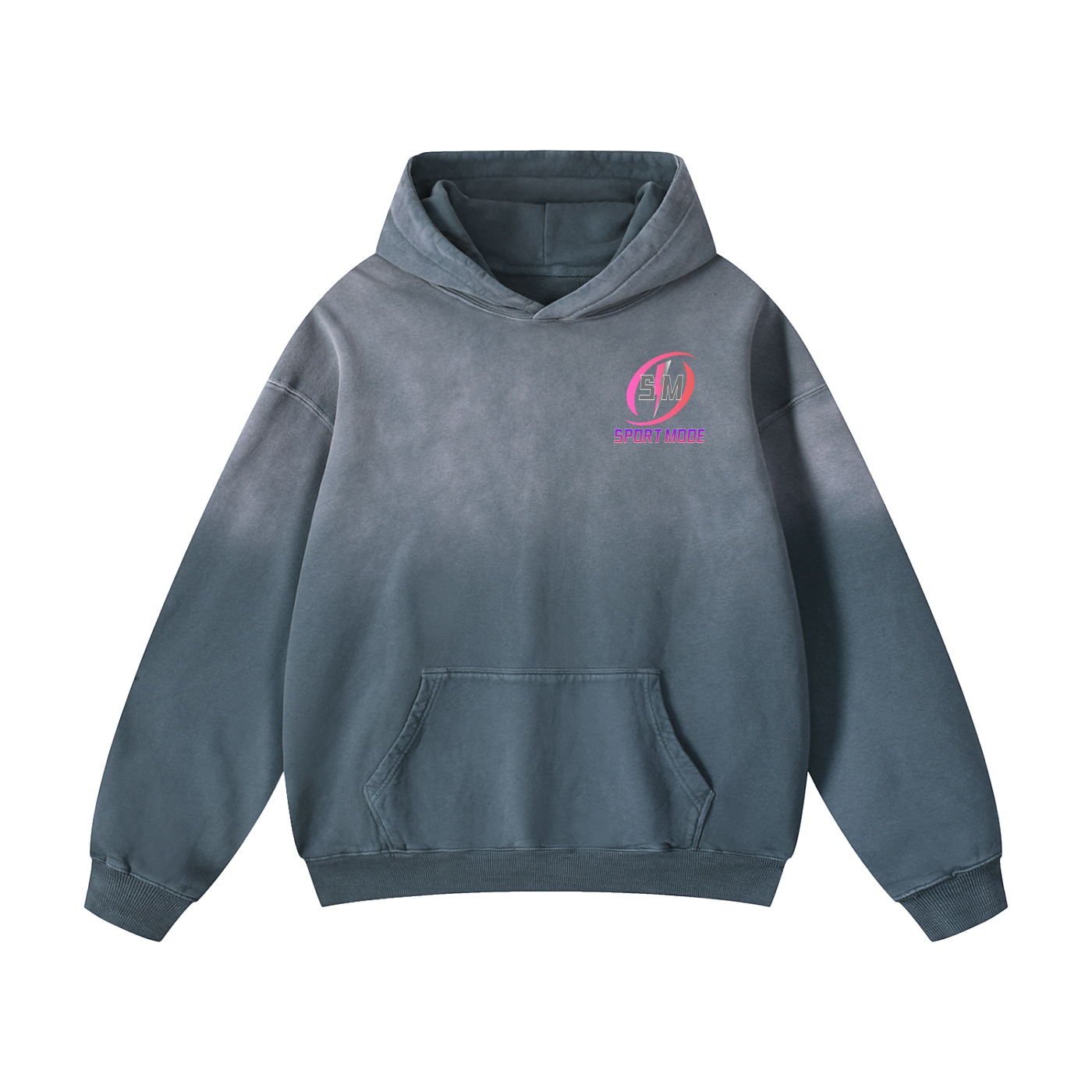Sport Mode Horns Up Heavyweight Sunfade Oversized Hoodie