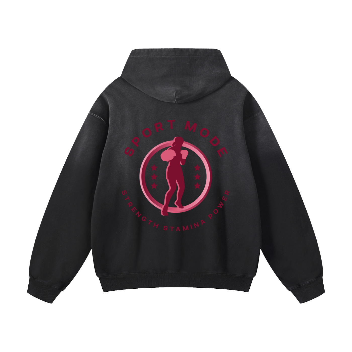 Pink Sport Mode Orthodox Heavyweight Sunfade Oversized Hoodie