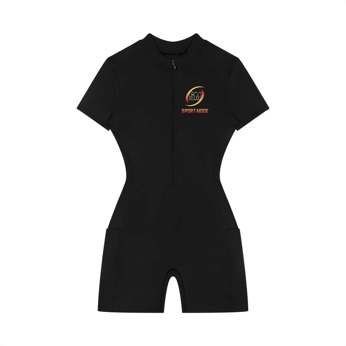 Sport Mode Golden Warrior Women's Quarter-Zip Short Sleeve Romper