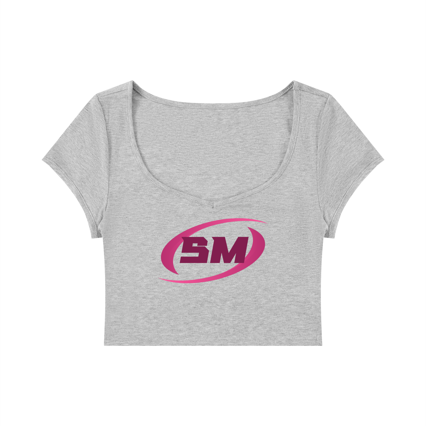 Sport Mode Pink Women's Slim Cap Sleeve Crop T-Shirt