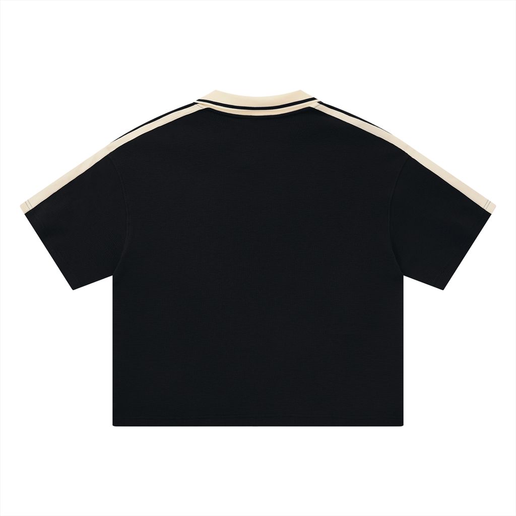 Fire on Front Sport Mode Unisex Color Block Polo Shirt