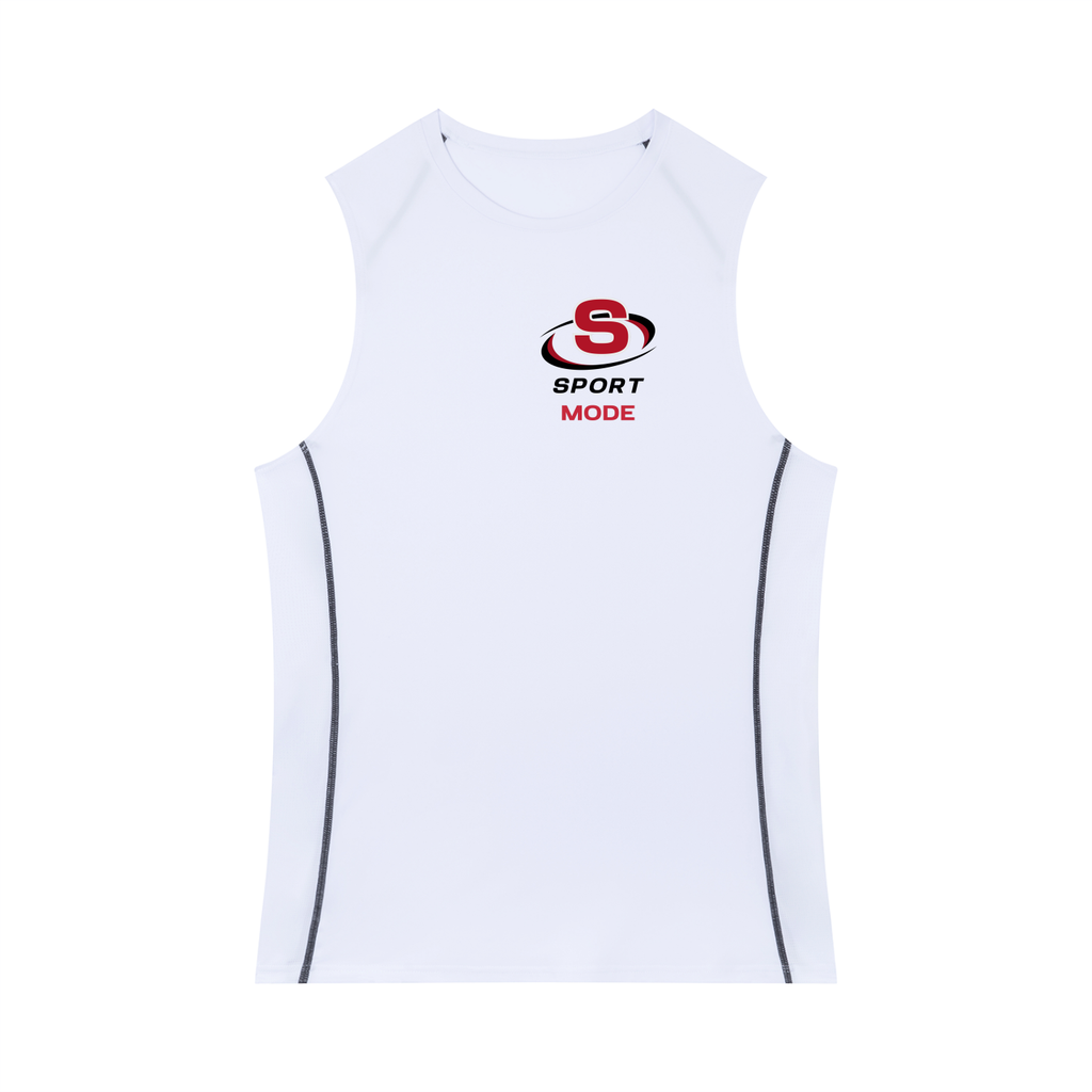 Red Swirl Sport Mode Men's Slim-Fit Topstitch Tank Top